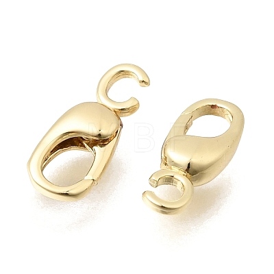 Brass Lobster Claw Clasps KK-C255-10G-1