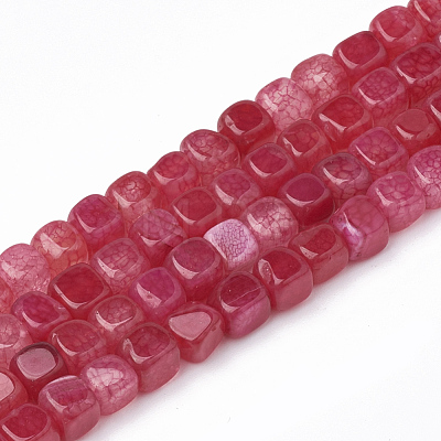 Dyed Natural Dragon Veins Agate Beads Strands X-G-T098-06B-03-1