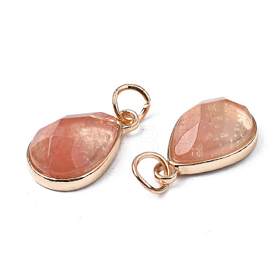 Cherry Quartz Glass Pendants G-S359-364D-1