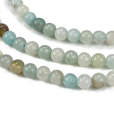Natural Flower Amazonite Beads Strands G-M438-A08-01-1