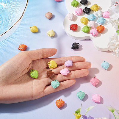 50Pcs Baking Paint Acrylic Pendants OACR-TA0004-83A-1