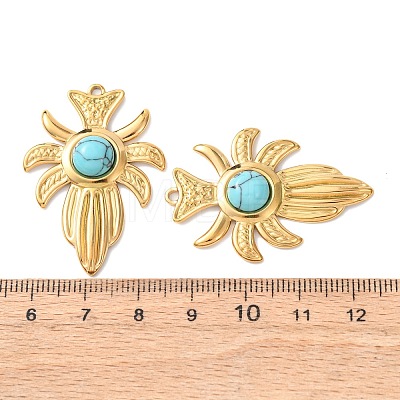 Synthetic Turquoise Pendants STAS-Z177-07G-02-1