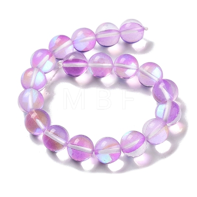 Synthetic Moonstone Beads Strands G-P528-J03-19-1