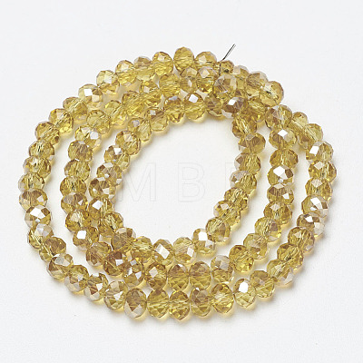 Electroplate Glass Beads Strands EGLA-A034-T4mm-K17-1