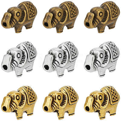 150Pcs 3 Colors Tibetan Style Alloy Beads FIND-PA0001-63-1