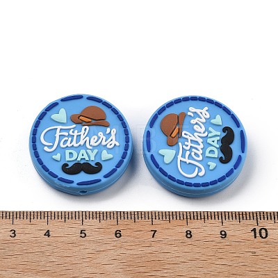 Father's Day Silicone Beads SIL-V006-02J-1