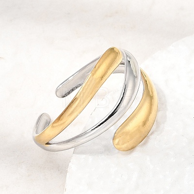 304 Stainless Steel Cuff Open Rings SA-CBAB767-23GP-1