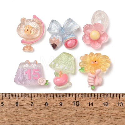School Stationery Theme Transparent Resin Cabochons RE-CBA19F6-03-1