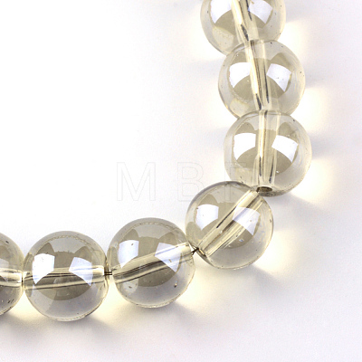 Electroplate Glass Beads Strands EGLA-Q062-6mm-A11-1