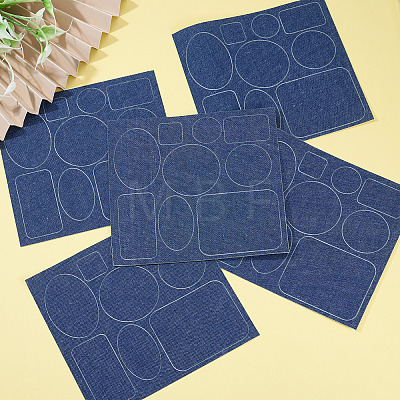 5 Sheets Denim Self-adhesive Patches PATC-TA0001-61D-1