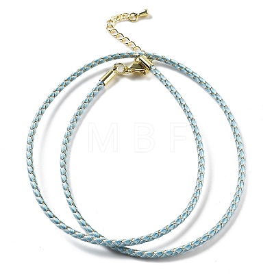 Polyester Cord Braided Necklace Makings MAK-L043-03G-02-1