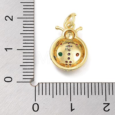 Rack Plating Brass Micro Pave Cubic Zirconia Pendants KK-Z071-84G-1