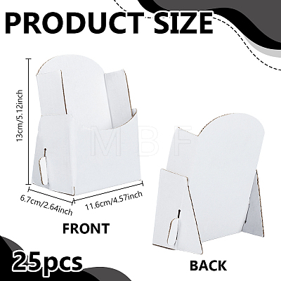 Corrugated Paper Mounted Brochure Stand Rack AJEW-WH0077-214-1