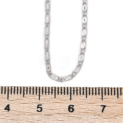 Brass Oval Link Chain Necklaces NJEW-H053-01A-P02-1