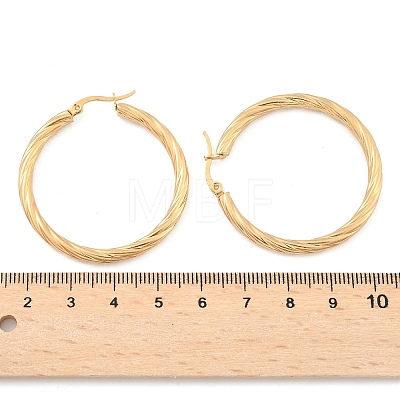 304 Stainless Steel Hoop Earrings EJEW-H322-17G-1