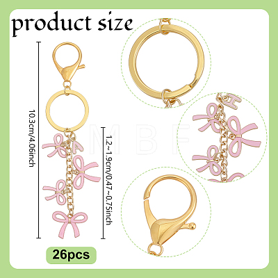 26Pcs Alloy Enamel Keychains KEYC-GA00017-1