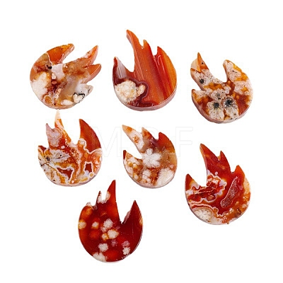 Natural Red Cherry Blossom Agate Carved Healing Fire Figurines PW-WG60816-01-1