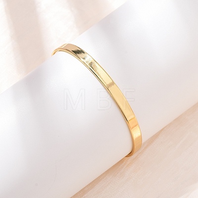 Brass Plain Bangles BJEW-C140-30G-1
