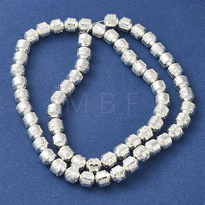 Electroplated Natural Lava Rock Beads Strands G-L606-B02-01F-1