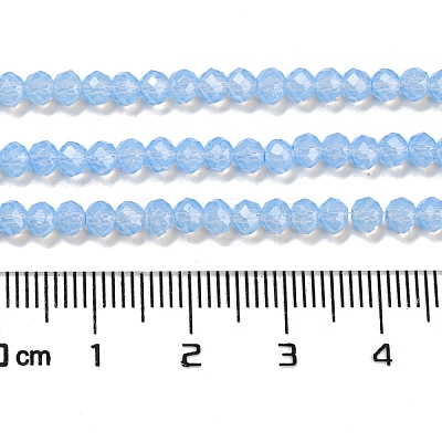 Baking Painted Transparent Glass Beads Strands DGLA-A034-J3mm-B10-1