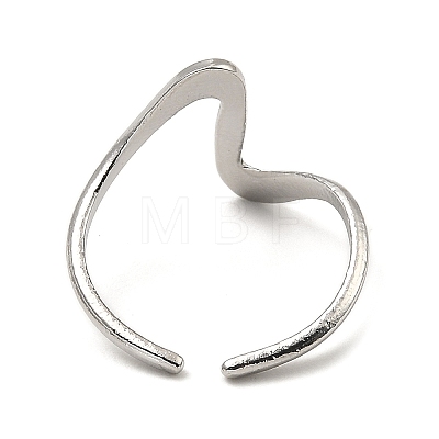 304 Stainless Steel Open Cuff Rings RJEW-Z018-24P-1