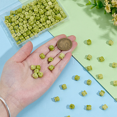150Pcs Opaque Resin Imitation Shell Beads RESI-PH0002-77A-1