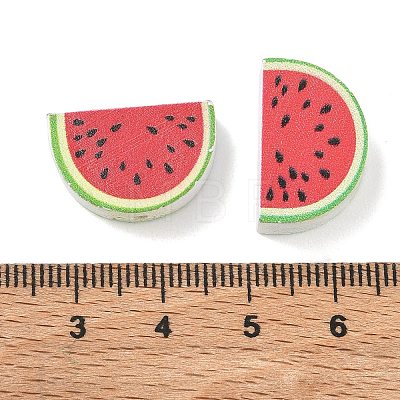Summer Themed Printed Wood Beads WD-CBAA998-A02-1