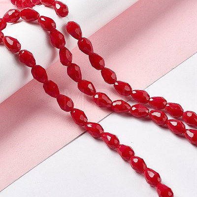 Faceted Glass Beads Strands GLAA-E037-02D-1