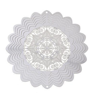 201 Stainless Steel 3D Rotating Hanging Wind Spinner STAS-B122-01P-05-1
