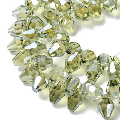 Transparent Electroplate Glass Beads Strands GLAA-K064-06A-HR02-1