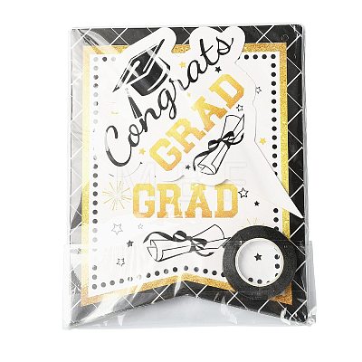 Word Congrats Grad Paper Hanging Flag Banner TH-FZC1645-01-1