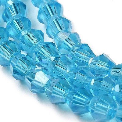 Transparent Electroplate Glass Beads Strands GLAA-F029-2mm-A19-1