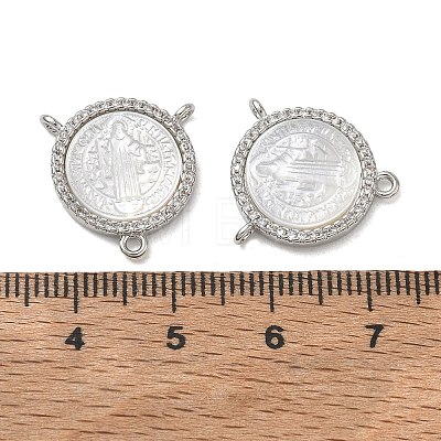 Brass Micro Pave Clear Cubic Zirconia Chandelier Component Links CU-CBA5585-03P-03-1