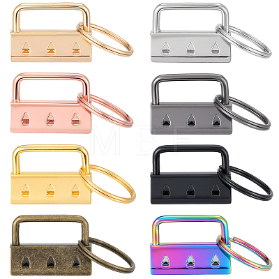 20Pcs 8 Colors Iron Keychain Clasp Findings IFIN-SP0001-66-1