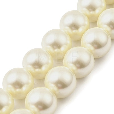 Round Shell Pearl Beads Strands BSHE-XCP0001-25C-02-1