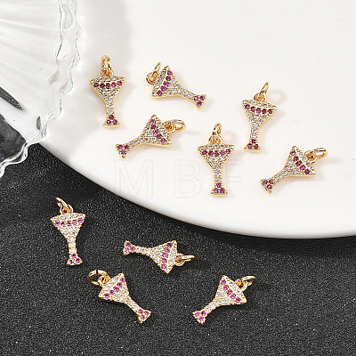 SHEGRACE Brass Micro Pave Cubic Zirconia Pendants XGRQ1U439-381G-1
