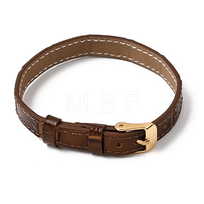 Imitation Leather String Bracelets with Stainless Steel Buckles AJEW-Z053-01C-1