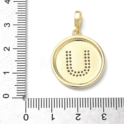 Brass Micro Pave Clear Cubic Zirconia Pendants KK-L253-17G-U-1