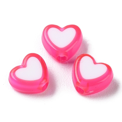 Heart Acrylic Beads TACR-S117-04H-1