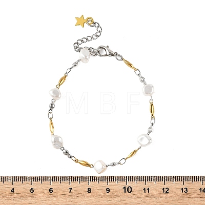 304 Stainless Steel Oval Link Chain Bracelets for Women BJEW-JB14165-1