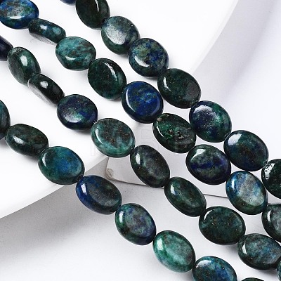 Natural Chrysocolla and Lapis Lazuli Beads Strands G-N330-031-1
