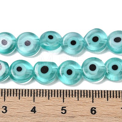 Handmade Evil Eye Lampwork Beads Strands LAMP-G164-10B-01-1