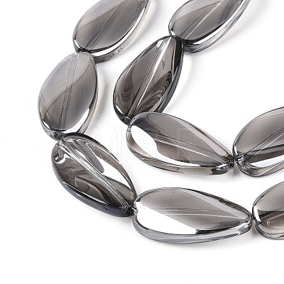 Electroplate Transparent Glass Beads Strands EGLA-N055-02K-1