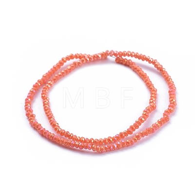 Electroplate Glass Beads Strands GLAA-F079-FR16-1