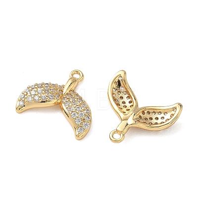 Brass Micro Pave Cubic Zirconia Charms KK-Z136-74G-01-1