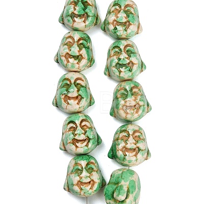 Buddhist Dyed Synthetic Turquoise Beads Strands GG-CBAAE19-01-1