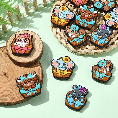 20Pcs 5 Styles Silicone Beads SIL-CJ0003-03-1
