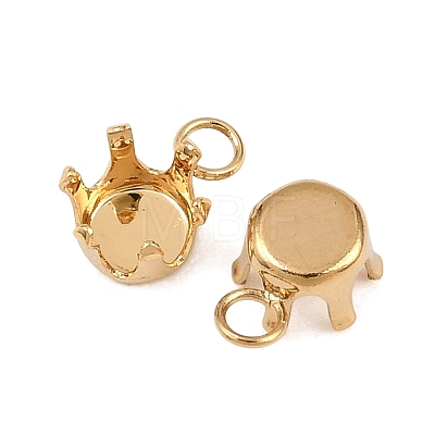 304 Stainless Steel Pendant Rhinestone Claw Charms Settings STAS-B121-01A-G-1