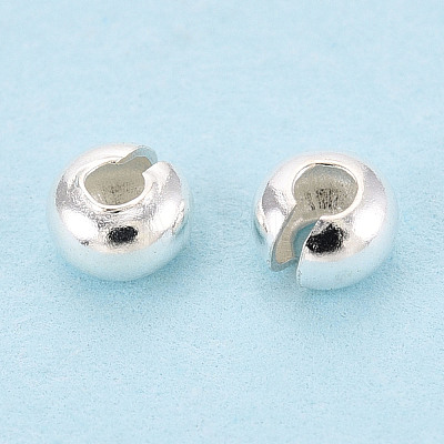 925 Sterling Silver Crimp Beads Covers STER-T008-37S-03-1