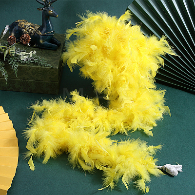 Turkey Feather Fluff Boa for Dancing DIY-WH0568-10B-1